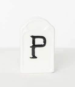 One Hundred 80 Degrees Ceramic Gravestone Salt & Pepper Shaker Set Accessories