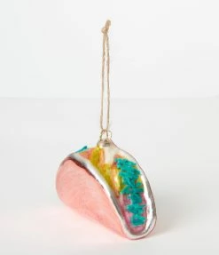 One Hundred 80 Degrees Accessories Rose Gold Taco Glass Ornament