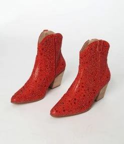 Matisse Shoes Red Western Harlow Ankle Boot