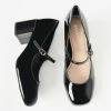 Verona Collection Black Patent Leatherette Mary Jane Heels Shoes