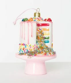 Cody Foster Explosion Confetti Cake Glass Ornament Accessories
