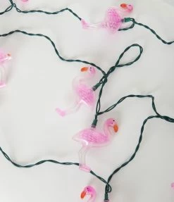 Kurt Adler Accessories Pink Flamingo String Light Set