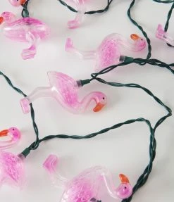 Kurt Adler Accessories Pink Flamingo String Light Set