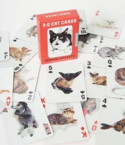 Kikkerland Cats 3D Playing Cards Accessories