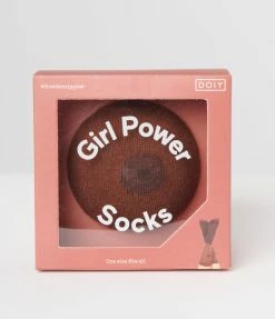 The WOW Effect Accessories Brown Free The Nipple Socks