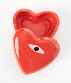 The WOW Effect New Arrivals! Red Heart Ceramic Jewelry Box