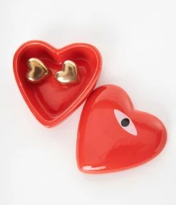 The WOW Effect New Arrivals! Red Heart Ceramic Jewelry Box