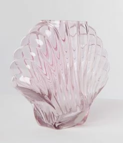 The WOW Effect Pink Seashell Glass Vase Accessories