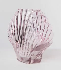 The WOW Effect Pink Seashell Glass Vase Accessories