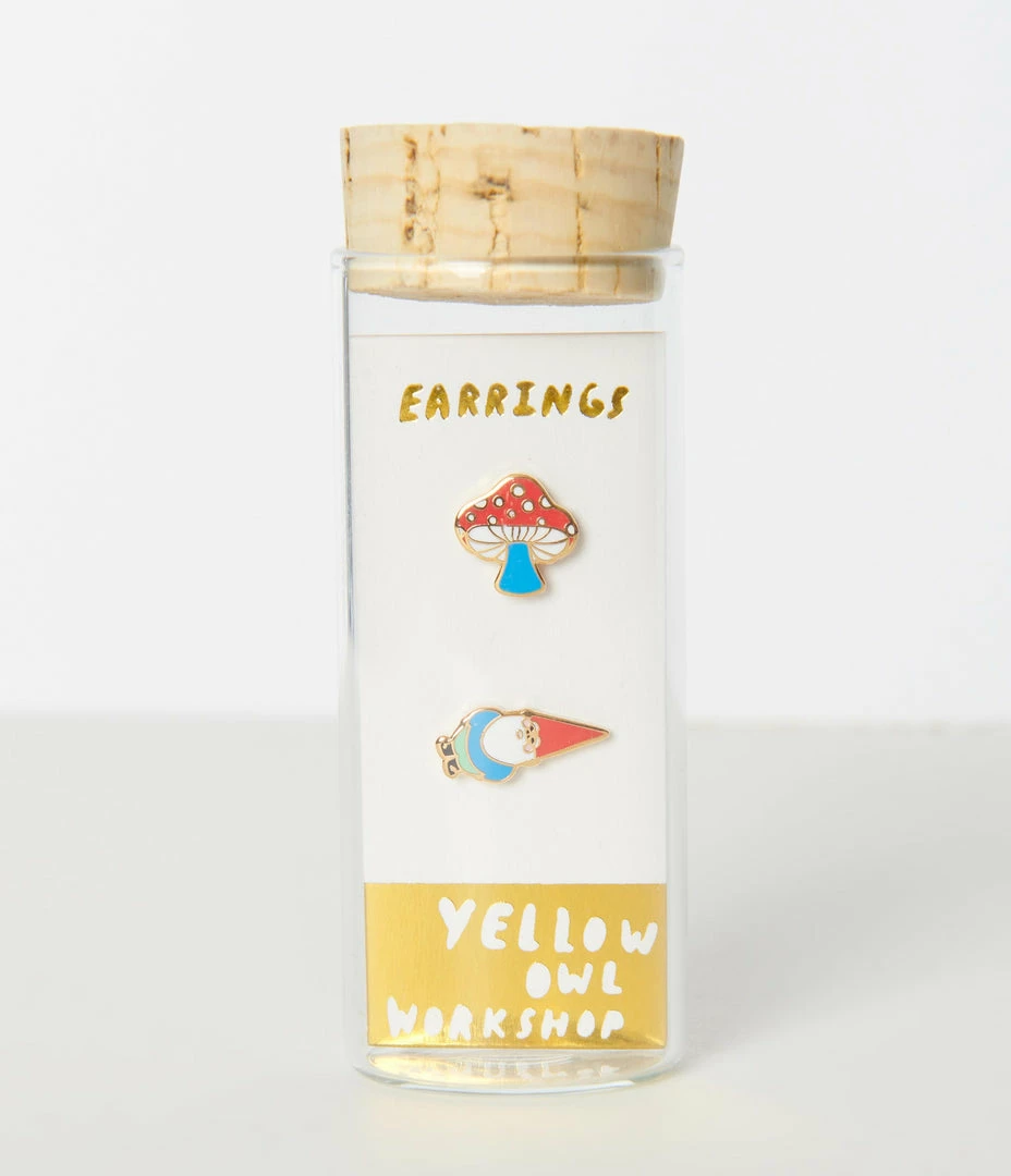 Yellow Owl Workshop Accessories Gnome & Mushroom Earrings