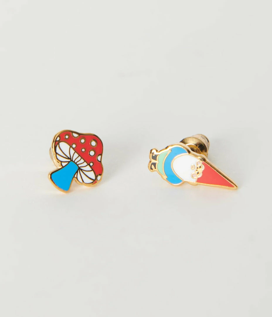 Yellow Owl Workshop Accessories Gnome & Mushroom Earrings