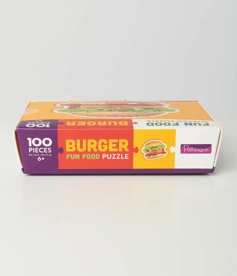Parragon Gifts Burger Shaped One Hundred Piece Puzzle Accessories