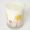 Talking Out Of Turn Accessories Multicolor Flowers Glass Candle