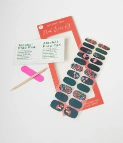 Finelines (Orange Circle) Mushroom Nail Wrap Kit