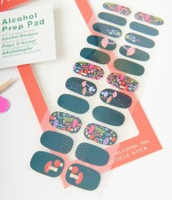 Finelines (Orange Circle) Mushroom Nail Wrap Kit