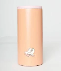 Finelines (Orange Circle) Let The Good Times Roll Insulated Stainless Steel Slim Can Cooler