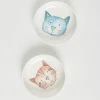 Finelines (ORE) Watercolor Cat Pet Bowl Set