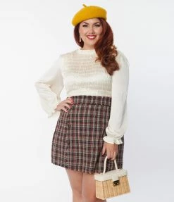 Hayden Plus Size Champagne Smocked Blouse