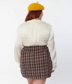 Hayden Plus Size Champagne Smocked Blouse