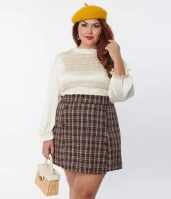 Hayden Plus Size Champagne Smocked Blouse