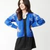Heimish USA (Rachael) Blue & Snowflake Open Cardigan