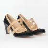 Demfon International (Chelsea Crew) Chelsea Crew Black & Tan Leatherette Mary Jane Pumps