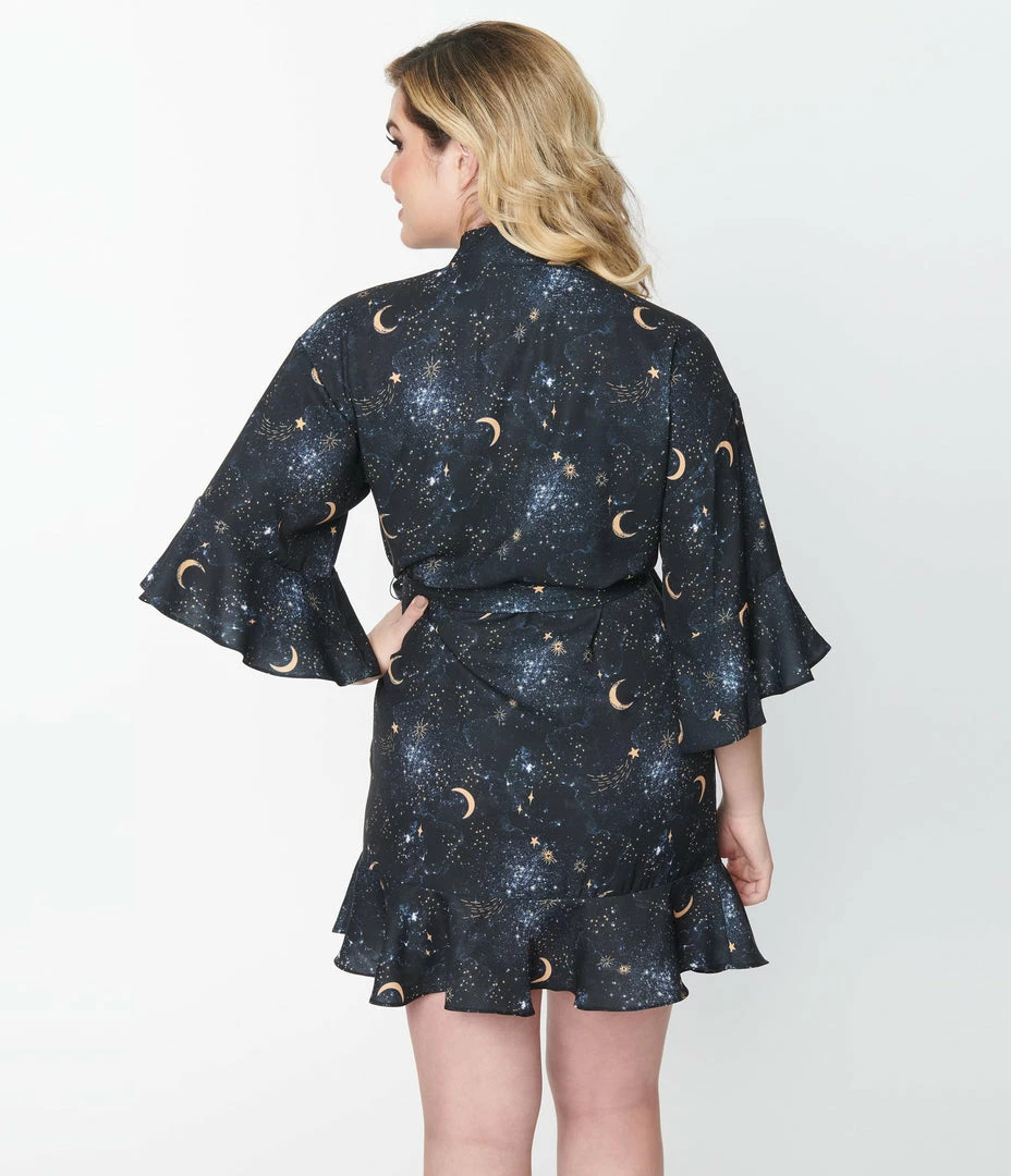 Unique Vintage Midnight Galaxy Robe New Arrivals!