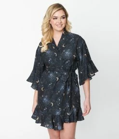 Unique Vintage Midnight Galaxy Robe New Arrivals!