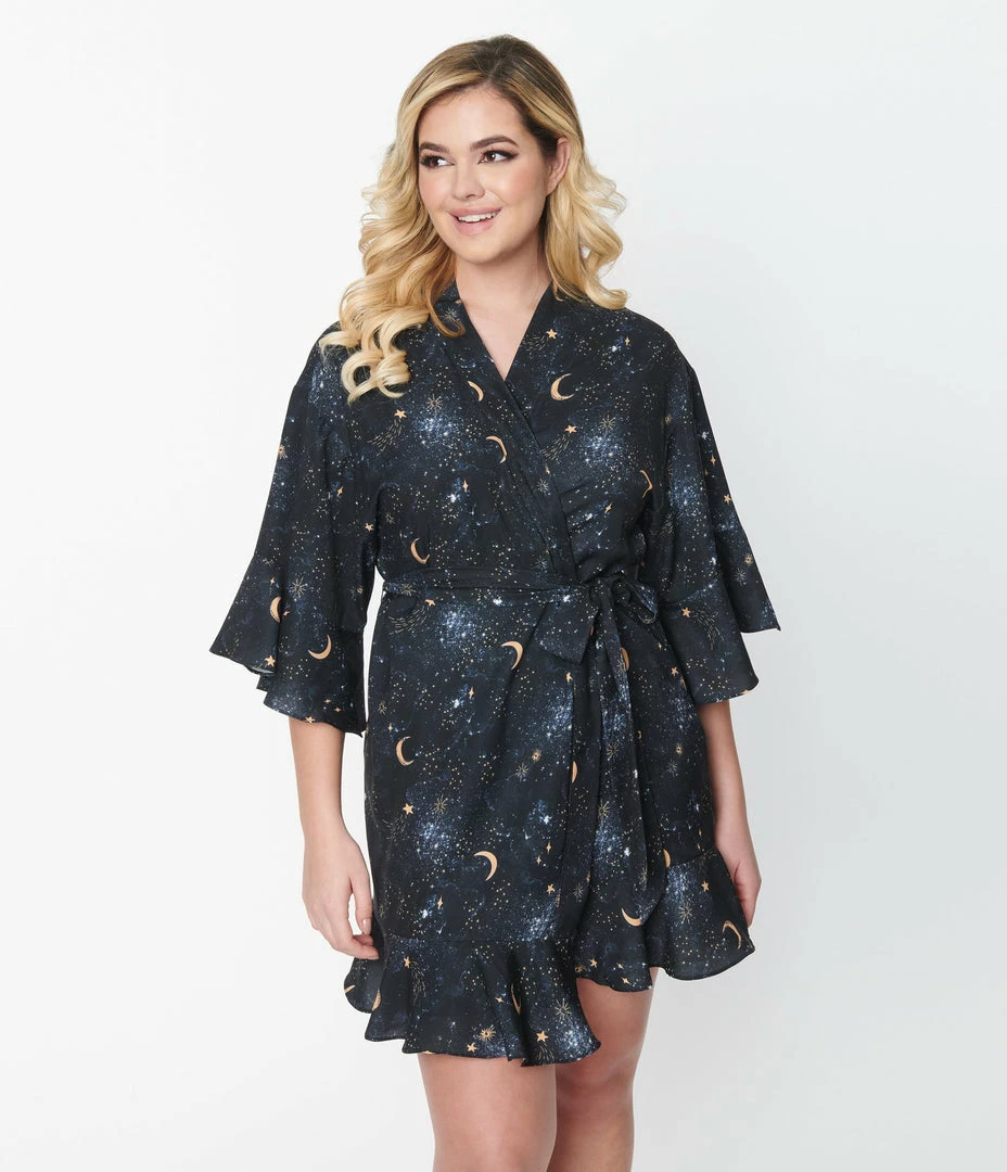 Unique Vintage Midnight Galaxy Robe New Arrivals!