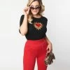 Silver Stop Inc. (Voodoo Vixen) Voodoo Vixen Queen Of Hearts Knit Top