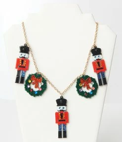 Joia Nutcracker & Wreath Necklace Accessories