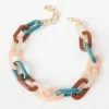 Joia Accessories Multicolor Chain Link Chunky Necklace