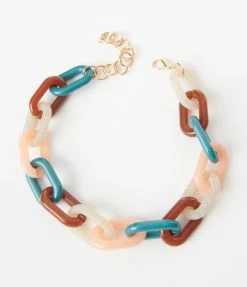 Joia Accessories Multicolor Chain Link Chunky Necklace