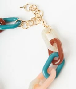 Joia Accessories Multicolor Chain Link Chunky Necklace