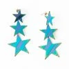 Joia Accessories Iridescent Blue Stars Drop Earrings