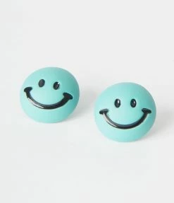 Joia Blue Smiley Face Earrings