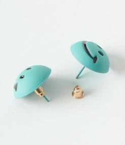 Joia Blue Smiley Face Earrings