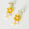 Joia Accessories Multicolor Daisy Drop Earrings