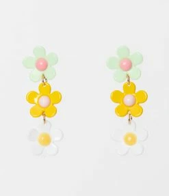Joia Accessories Multicolor Daisy Drop Earrings