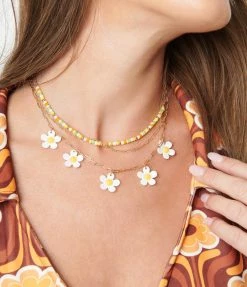 Joia Gold Daisy Layer Necklace Accessories