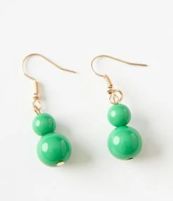 Joia Green Beaded Layer Necklace & Earring Set