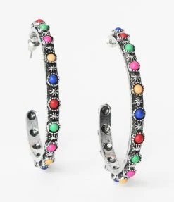 Joia New Arrivals! Multicolor Western Hoop Earrings