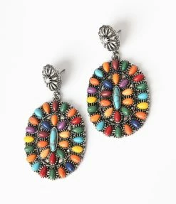 Joia Multicolor Western Drop Earrings Accessories