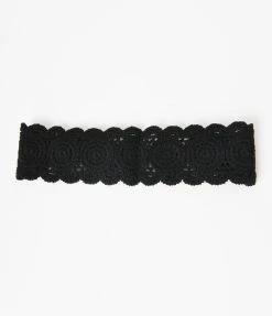 Joia Black Crochet Headband