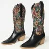 Mars Sky New Arrivals! Floral Jacquard Cowboy Boots
