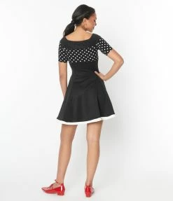 Atixo GmbH (Belsira) (Faire) Clothing Black & White Polka Dot Lily Flare Dress