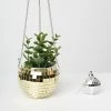 EGG 4 Inch Gold Disco Ball Hanging Planter Accessories