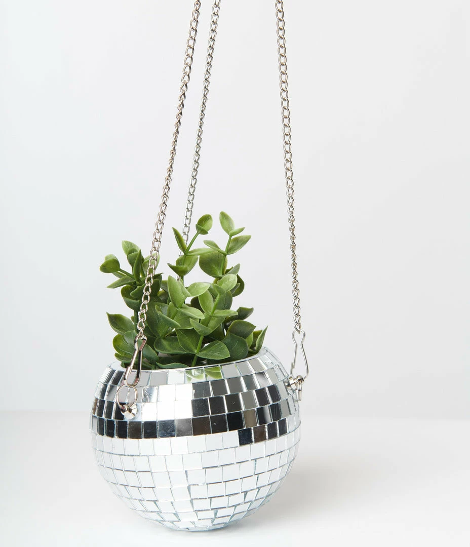 EGG 4 Inch Disco Ball Hanging Planter