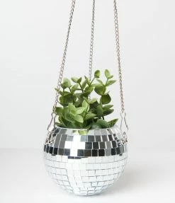 EGG 4 Inch Disco Ball Hanging Planter