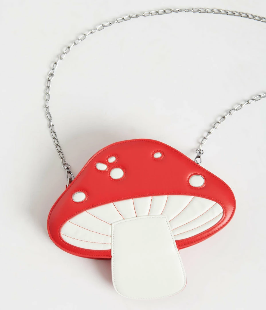 Miss Sparkling Red Mushroom Handbag